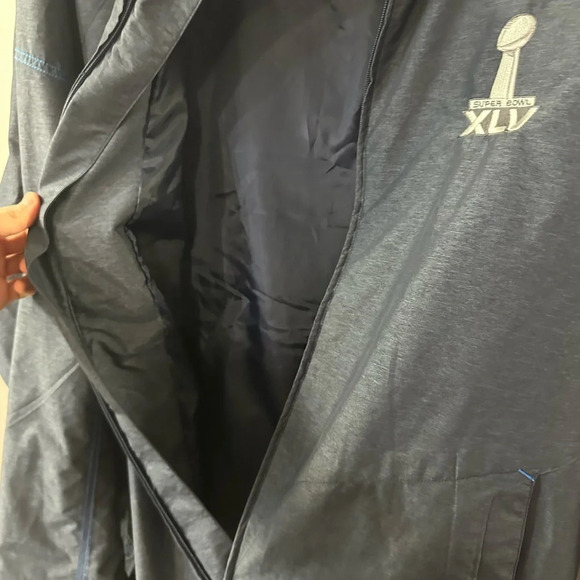 SUPER BOWL XLV WINDBREAKER JACKET Reebok Men’s Large - Picture 11 of 15